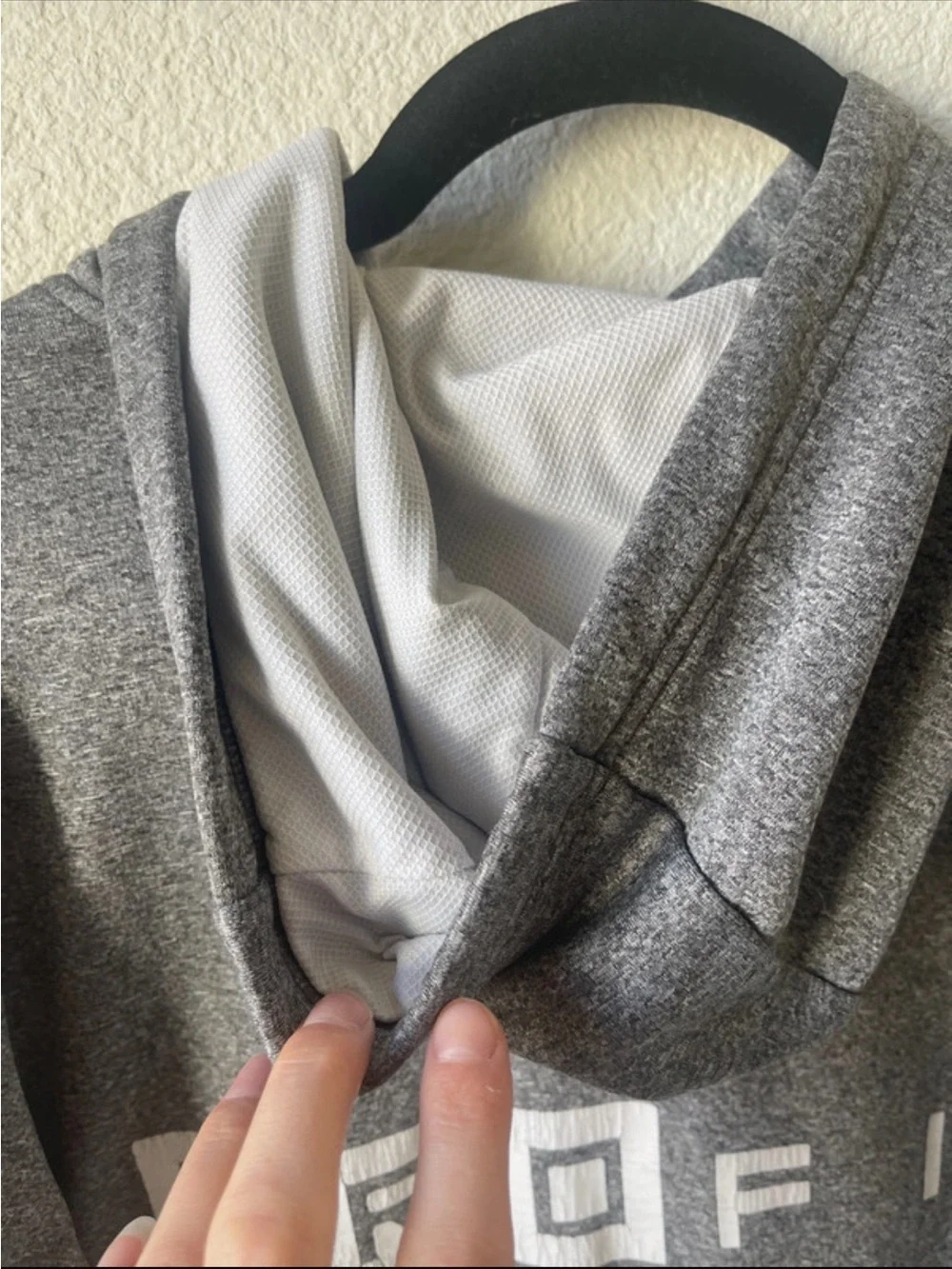 The North Face Men's Heather Gray Pullover Hoodie with White Logo